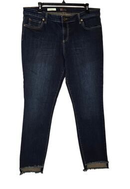 Kut From the Kloth Dark Wash Ankle Skinny Step Hem Jeans Women's 16